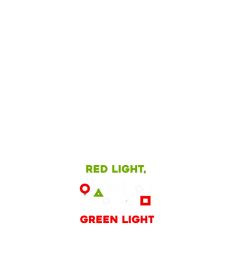red light green light model negru pe tricou