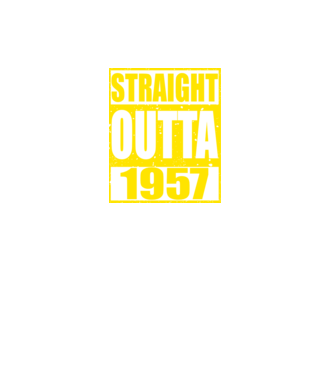 Straight Outta - 1957 model gri închis pe tricou