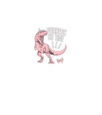 Vorbesc cu tine! #mamasaurus model negru pe tricou