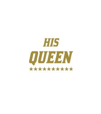 His Queen model negru pe tricou