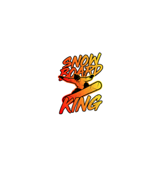 snowboard king model negru pe tricou