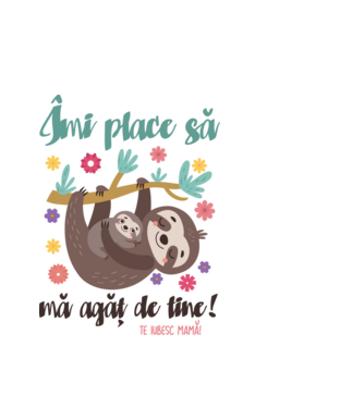 Îmi place că te agăți de mine! model alb pe tricou