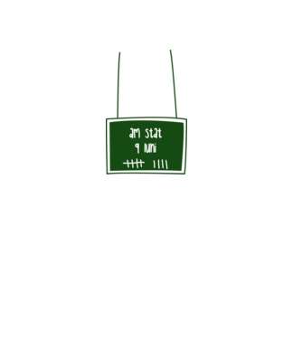 am stat 9 luni model alb pe tricou