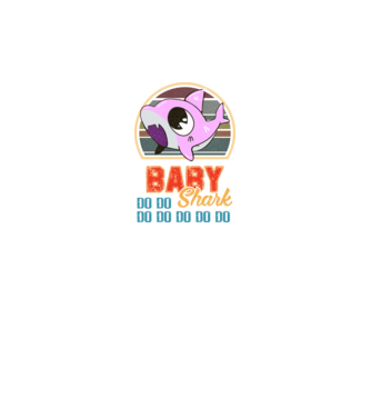 BabyGIRL shark model negru pe tricou