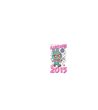 Awesome since 2015 - Labubu model negru pe tricou
