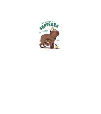 Anatomy of Capybara model alb pe tricou