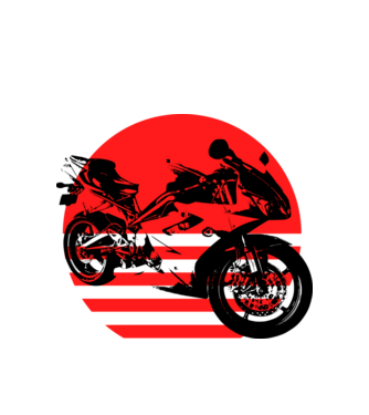 Katana model alb pe tricou