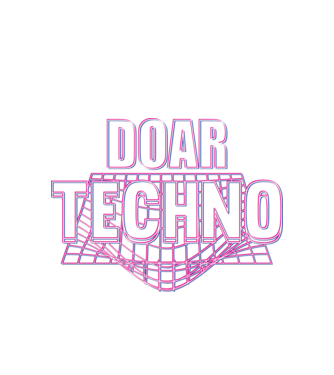 Doar techno model alb pe tricou