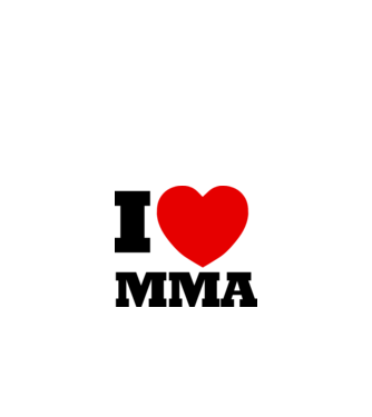 MMA LOVE model alb pe tricou