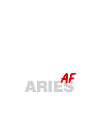 ARIES as fuck model negru pe tricou