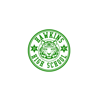 hawkins high school model alb pe tricou