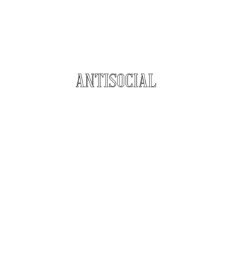 Antisocial model negru pe tricou