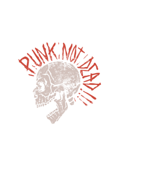 Punk Not Dead model negru pe tricou