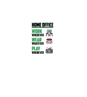 Home office model nisipiu pe tricou