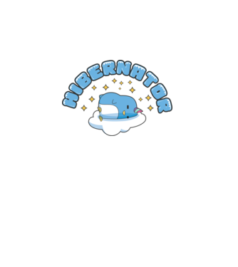 Hibernator model alb pe tricou