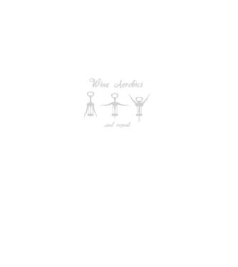Wine Aerobics model negru pe tricou