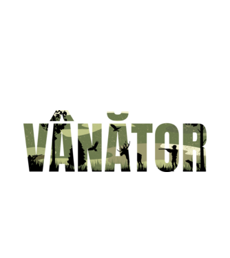 VÂNĂTOR model alb pe tricou