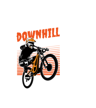 TR Downhill model alb pe tricou