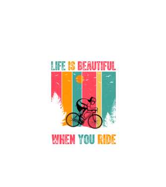 Beautiful ride model negru pe tricou