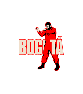 bogota la casa de papel model alb pe tricou