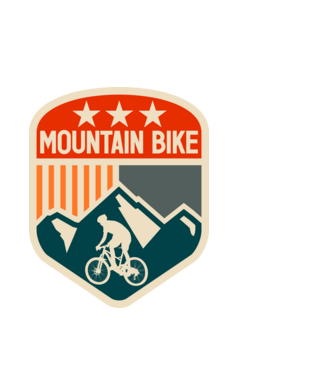 Mountain Bike model alb pe tricou