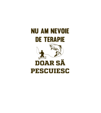 Nu am nevoie de terapie, doar să pescuiesc model alb pe tricou