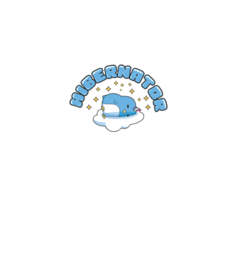 Hibernator model alb pe tricou
