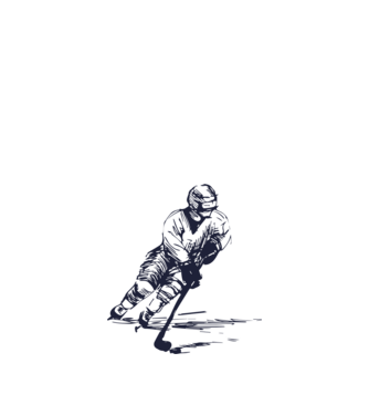 Hockey player model nisipiu pe tricou