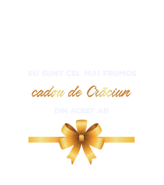 Eu sunt cel mai frumos cadou de Crăciun din acest an model negru pe tricou