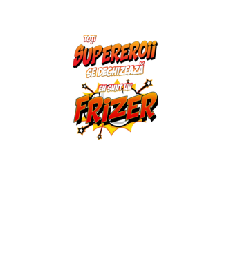 toți supereroii se deghizează, eu sunt un frizer/coafor model alb pe tricou
