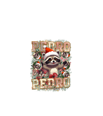 Pedro pedro flower xmas model alb pe tricou