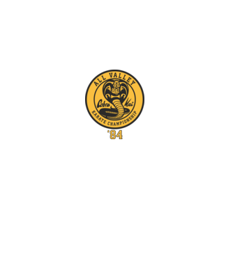 all valley karate cobra kai model negru pe tricou