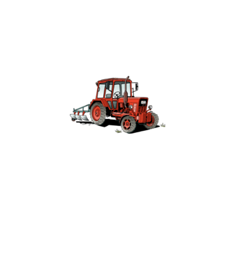 TRACTOR model gri pe tricou