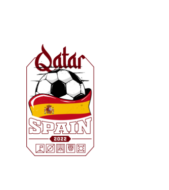 Qatar teams Spain model alb pe tricou