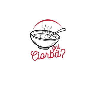 România Got ciorbă model alb pe tricou