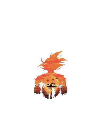 goku sunset 2 model negru pe tricou