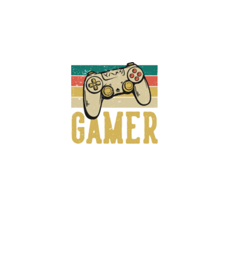 Retro gamer model negru pe tricou