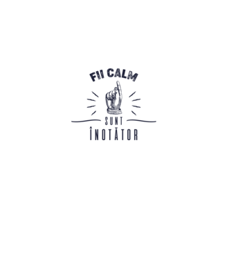 Fii calm, sunt ÎNOTĂTOR model alb pe tricou