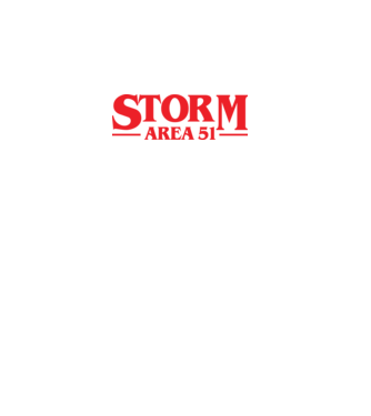 storm area 51 stranger model negru pe tricou