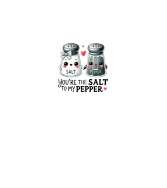 Salt to my Pepper model alb pe tricou