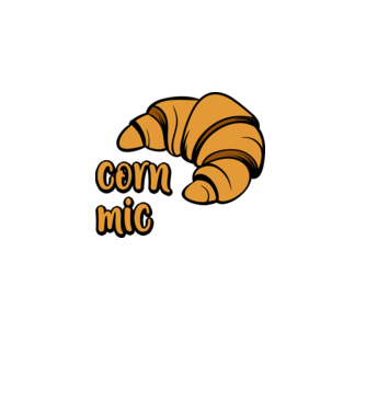 corn mic model alb pe tricou