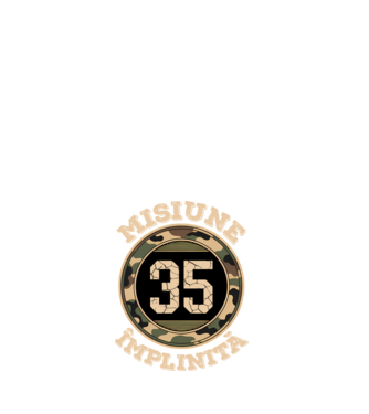 Misiune împlinită 35 model alb pe tricou