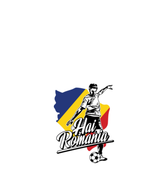 Hai romania fotbal model negru pe tricou