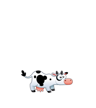 Cow model negru pe tricou