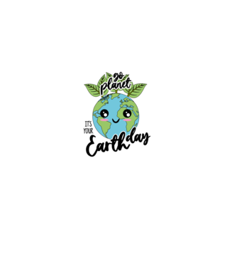 Go planet its your earth day model alb pe tricou
