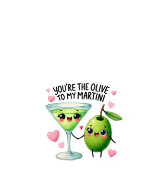 Olive to my Martini model alb pe tricou