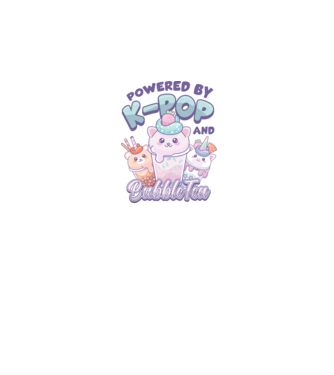 K-POP BUBBLE TEA model alb pe tricou