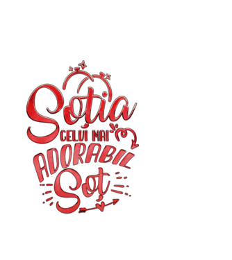 Soția celui mai adorabil soț model alb pe tricou