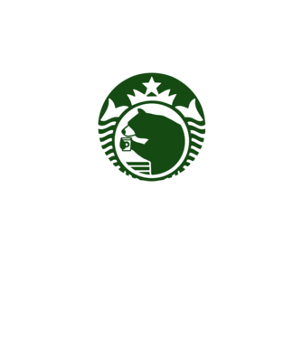 Bear Bucks model alb pe tricou