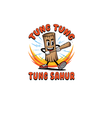 Tung Tung Tung Sahur drăguț model turcoaz pe tricou